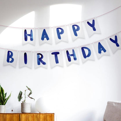 Birthday Letters Watercolour Bunting