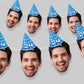 Personalised Birthday Party Hat Face Bunting