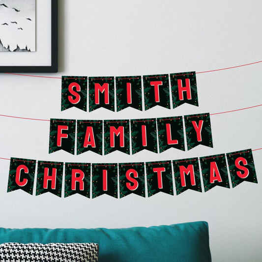 Personalised Family Christmas Bunting