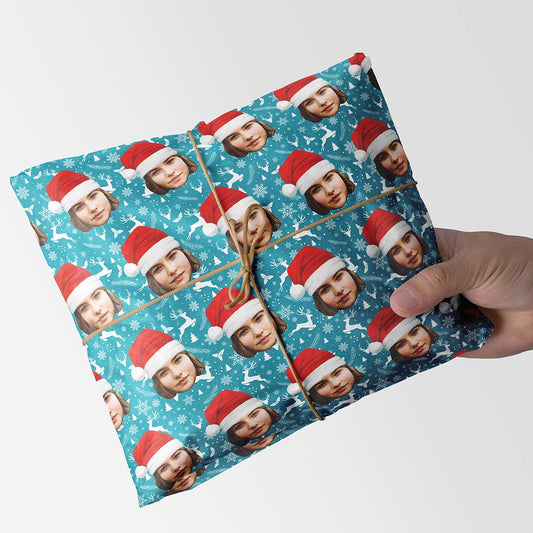 Personalised Santa Hat Wrapping Paper