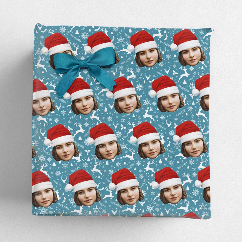 Personalised Santa Hat Wrapping Paper