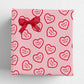 Valentine's Personalised Wrapping Paper Love Hearts Print