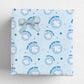 Personalised Name Age Blue Birthday Wrapping Paper