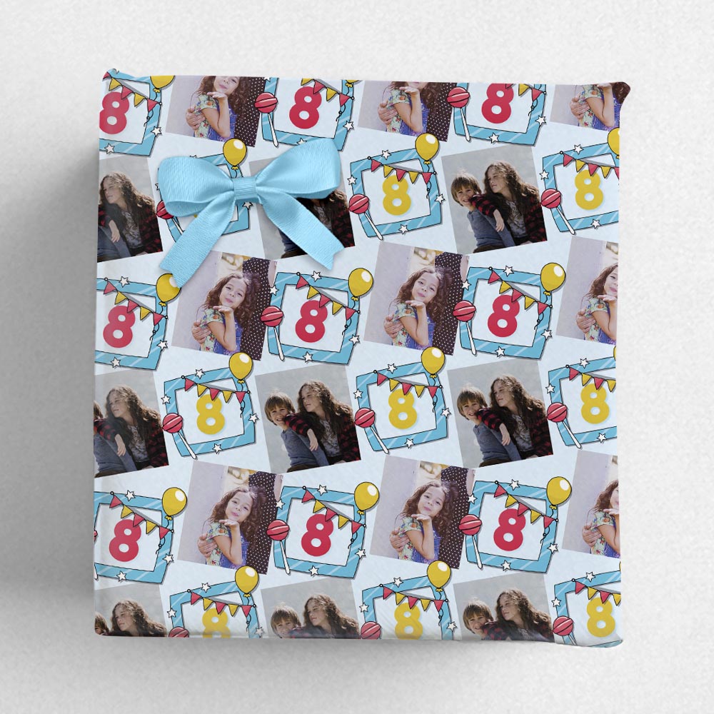 Personalised Birthday Collage Wrapping Paper