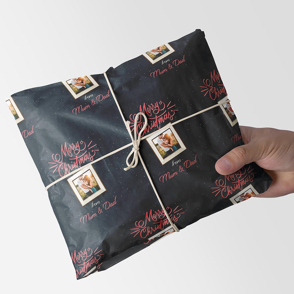 Personalised Family Photo Christmas Wrapping Paper